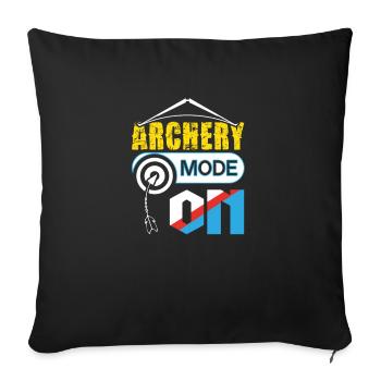 Tir à l’arc Dire Archer drôle Citation Bow Tir à l’arc - Housse de coussin décorative 45 x 45 cm - noir - Devant