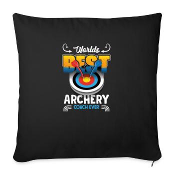 Archery Saying Funny Archer Quote Bow Archery - Sofa pillowcase 17,3'' x 17,3'' (45 x 45 cm) - black - Front