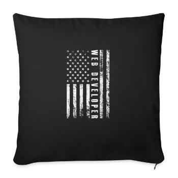 Programmeur Ordinateur Admin Codeur Développeur de logiciels - Housse de coussin décorative 45 x 45 cm - noir - Devant