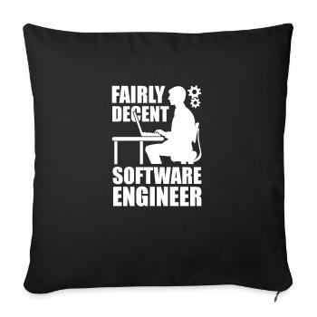 Programmeur Ordinateur Admin Codeur Développeur de logiciels - Housse de coussin décorative 45 x 45 cm - noir - Devant