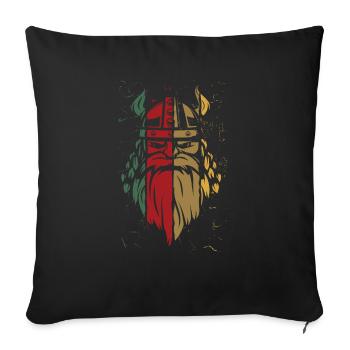 Vintage Viking - Sofakissenbezug 45 x 45 cm - Schwarz - Vorne