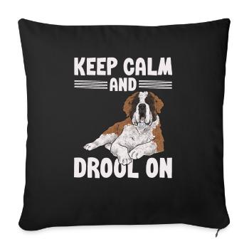 St. Bernard St. Bernard Dog Dog - Sofa pillowcase 17,3'' x 17,3'' (45 x 45 cm) - black - Front