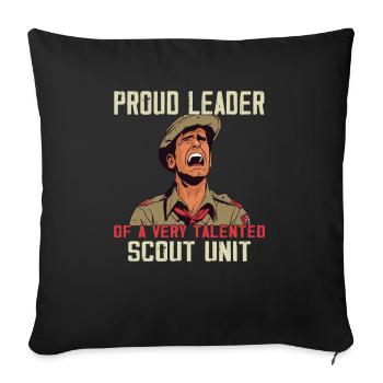 Camping Scouting - Funny Scout Guide - Sofa pillowcase 17,3'' x 17,3'' (45 x 45 cm) - black - Front