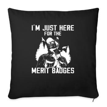 Camping Scouting - Funny Scout Father - Sofa pillowcase 17,3'' x 17,3'' (45 x 45 cm) - black - Front