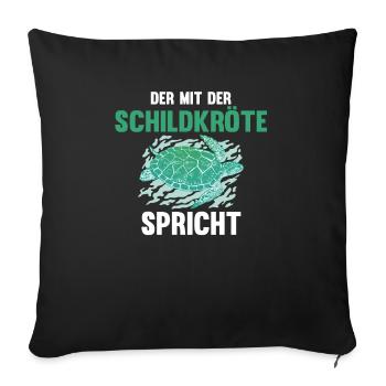 Schildkröte Schildkröten - Sofakissenbezug 45 x 45 cm - Schwarz - Vorne