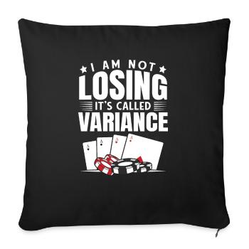 Aces Spades Poker Je ne perds pas ça s’appelle Vari - Housse de coussin décorative 45 x 45 cm - noir - Devant