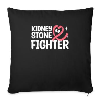 Kidney Stone Fighter Surgery Survivor - Sofa pillowcase 17,3'' x 17,3'' (45 x 45 cm) - black - Front