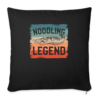Noodling Legend Catfish Catfishing Fishing - Housse de coussin décorative 45 x 45 cm - noir - Devant