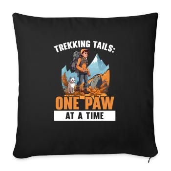 Hiking Cat Hiker Cat Owner Mountain Climbing Hiker - Sofa pillowcase 17,3'' x 17,3'' (45 x 45 cm) - black - Front