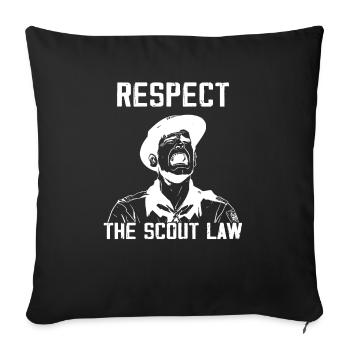 Camping Scouting - Funny Scout Father - Sofa pillowcase 17,3'' x 17,3'' (45 x 45 cm) - black - Front