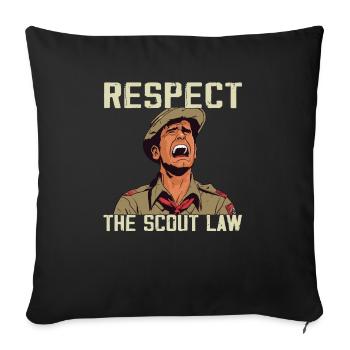 Camping Scouting - Funny Scout Father - Sofa pillowcase 17,3'' x 17,3'' (45 x 45 cm) - black - Front