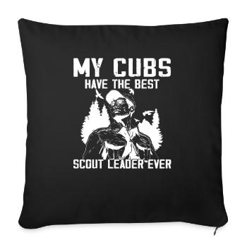 Camping Scouting - Funny Scout Father - Sofa pillowcase 17,3'' x 17,3'' (45 x 45 cm) - black - Front