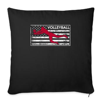 Joueur de volleyball américain Entraîneur des États-Unis - Housse de coussin décorative 45 x 45 cm - noir - Devant