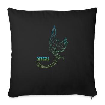Guatemala drapeau guatémaltèque ADN I cadeau - Housse de coussin décorative 45 x 45 cm - noir - Devant