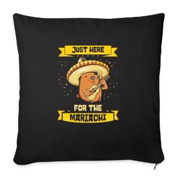 Capybara Mariachi Cinco de Mayo Fiesta - Housse de coussin décorative 45 x 45 cm - noir - Devant