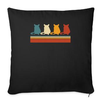 Gerbille - Housse de coussin décorative 45 x 45 cm - noir - Devant