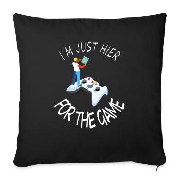 Gamer PC Jeux Console de Jeu Ordinateur Idée cadeau - Housse de coussin décorative 45 x 45 cm - noir - Devant