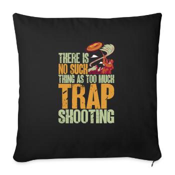 Shooting Skeet Clay Pigeon Shooting - Sofa pillowcase 17,3'' x 17,3'' (45 x 45 cm) - black - Front