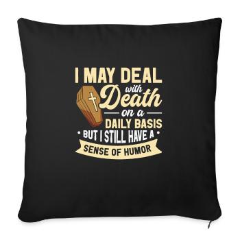 Funeral Director Mortician Mortuary - Sofa pillowcase 17,3'' x 17,3'' (45 x 45 cm) - black - Front