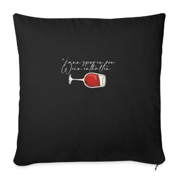 Kann Spuren von Wein enthalten Outfit für - Sofakissenbezug 45 x 45 cm - Schwarz - Vorne