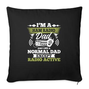 Antenne d’opérateur radio amateur Je suis un amateur de radio gr - Housse de coussin décorative 45 x 45 cm - noir - Devant