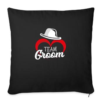 Matching Bride & Groom Wedding Groom - Sofa pillowcase 17,3'' x 17,3'' (45 x 45 cm) - black - Front