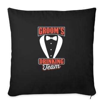 Matching Bride & Groom Wedding Groom - Sofa pillowcase 17,3'' x 17,3'' (45 x 45 cm) - black - Front