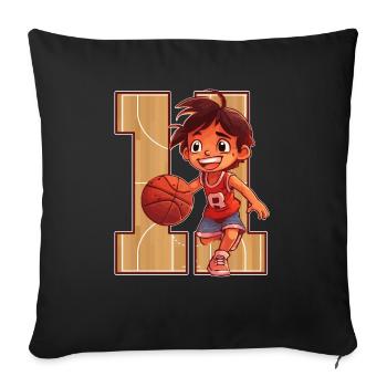 Basketball Birthday - 11 Year Old Boy - - Sofa pillowcase 17,3'' x 17,3'' (45 x 45 cm) - black - Front