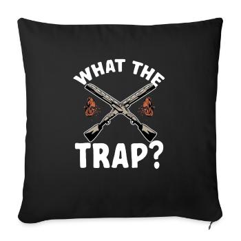 Shooting Skeet Clay Pigeon Shooting - Sofa pillowcase 17,3'' x 17,3'' (45 x 45 cm) - black - Front