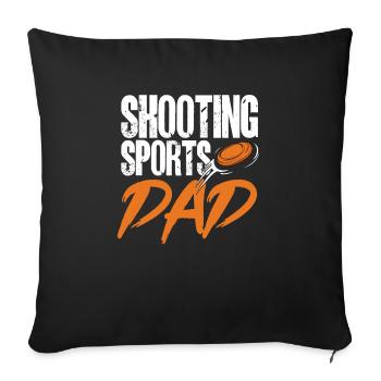Trapschießen Skeet Tontaubenschießen - Sofakissenbezug 45 x 45 cm - Schwarz - Vorne