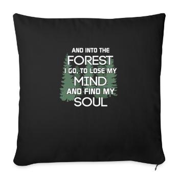 Camping Outdoor Mountain Camper Hiking Camping - Sofa pillowcase 17,3'' x 17,3'' (45 x 45 cm) - black - Front