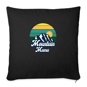 Camping Outdoor Mountain Camper Hiking Camping - Sofa pillowcase 17,3'' x 17,3'' (45 x 45 cm) - black - Front