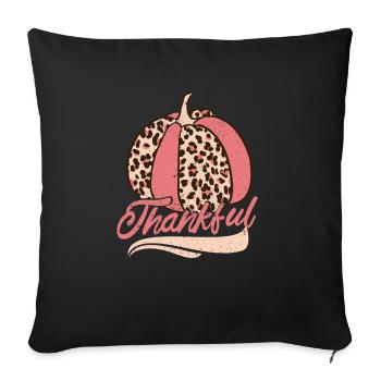 Gratitude Thanksgiving Teacher Fall Season - Sofa pillowcase 17,3'' x 17,3'' (45 x 45 cm) - black - Front