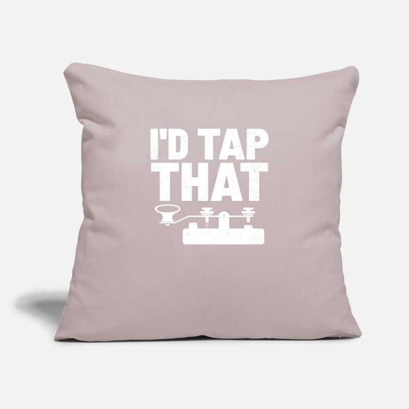 I'd Tap That Frequency Network Ham Radio Operator Sofakissenbezug 45 x 45 cm