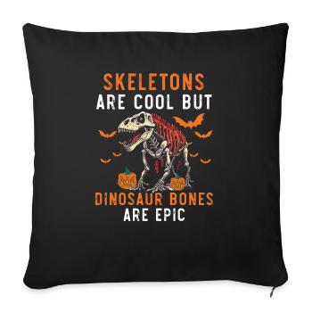 Dinosaur Halloween Trick Or Treat Dino Lover - Sofa pillowcase 17,3'' x 17,3'' (45 x 45 cm) - black - Front