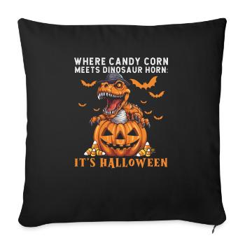 Dinosaur Halloween Trick Or Treat Dino Lover - Sofa pillowcase 17,3'' x 17,3'' (45 x 45 cm) - black - Front