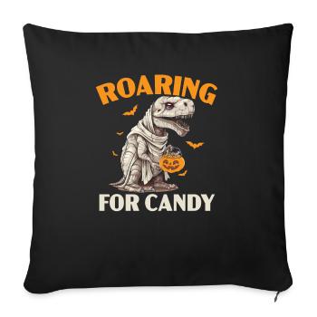 Dinosaur Halloween Trick Or Treat Dino Lover - Sofa pillowcase 17,3'' x 17,3'' (45 x 45 cm) - black - Front