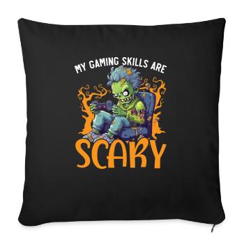 Gaming Halloween Trick Or Treat Gamer Video Game - Sofa pillowcase 17,3'' x 17,3'' (45 x 45 cm) - black - Front