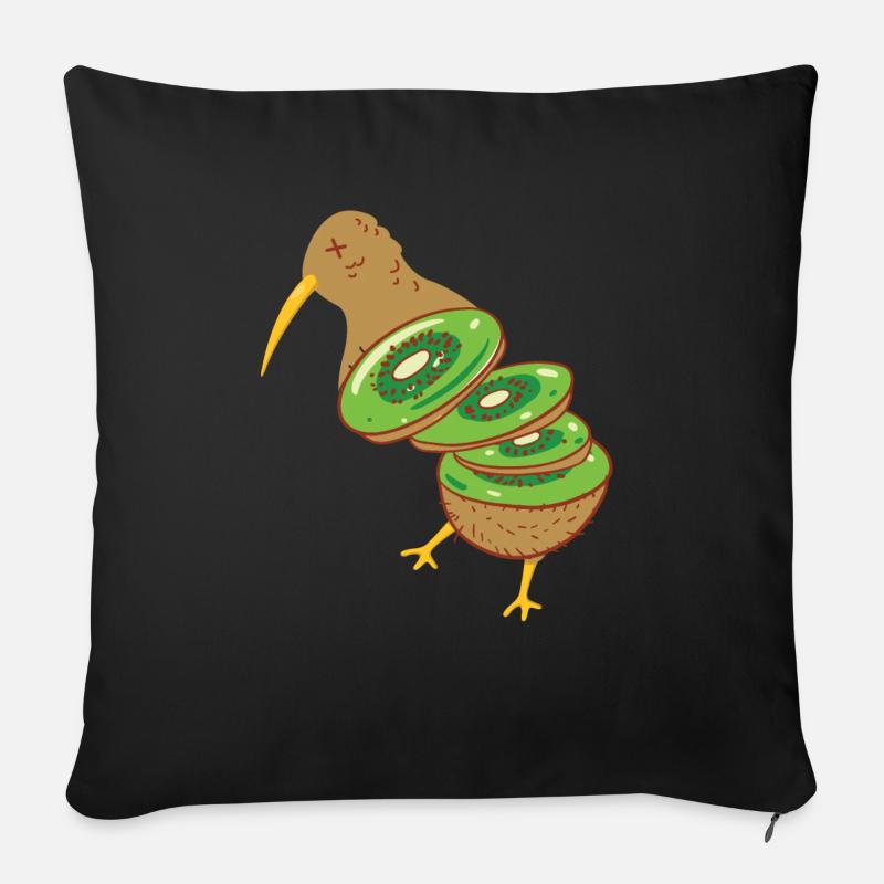 Kiwi Bird Fruit Joke - Sofakissenbezug 45 x 45 cm - Schwarz