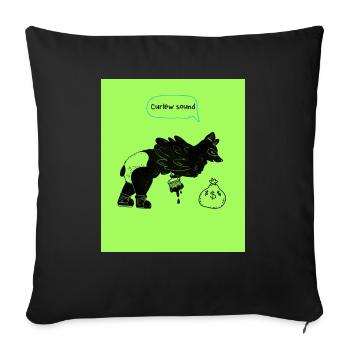 CURLEW SOUND - Sofa pillowcase 17,3'' x 17,3'' (45 x 45 cm) - black - Front