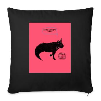 QU’EST-CE QUI M’ATTEND SUR MA NAISSANCE DAAAIY? - Housse de coussin décorative 45 x 45 cm - noir - Devant