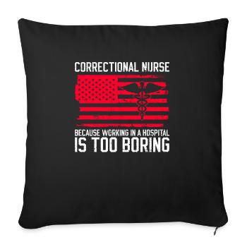 Design Der Justizvollzugsschwester Für Die - Housse de coussin décorative 45 x 45 cm - noir - Devant
