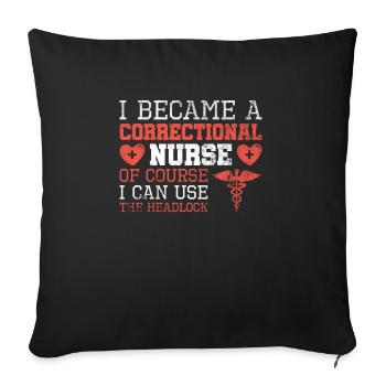 Gefängniskrankenpflege-design Für - Housse de coussin décorative 45 x 45 cm - noir - Devant