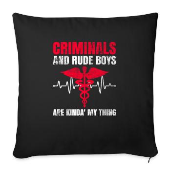 Correctional Rn Design Für Forensische - Housse de coussin décorative 45 x 45 cm - noir - Devant