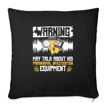 Paranormales Ermittlerdesign Mit Evp-recorder - Housse de coussin décorative 45 x 45 cm - noir - Devant