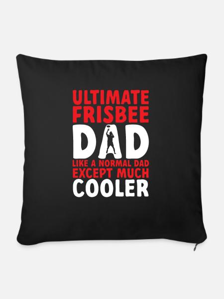 Ultimate Frisbee Wurfscheibe - Sofakissenbezug 45 x 45 cm - Schwarz