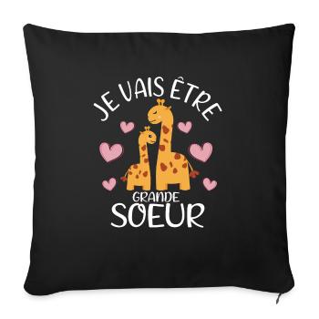 Future Grande Sœur Girafe - Sofakissenbezug 45 x 45 cm - Schwarz - Vorne