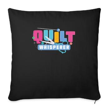 Quilten Quilt Patchwork Quilten Nähen Nähnadel - Sofakissenbezug 45 x 45 cm - Schwarz - Vorne