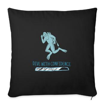 Plongez en toute confiance Les conceptions rétro de plongeurs sont présentes - Housse de coussin décorative 45 x 45 cm - noir - Devant
