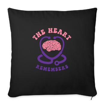 Caregiver Alzheimer's Awareness Medical Caregiving - Sofa pillowcase 17,3'' x 17,3'' (45 x 45 cm) - black - Front
